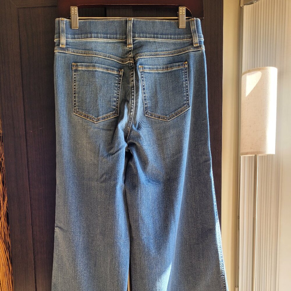 Spanx High-Rise Wide-Leg Denim, Light Wash, S Petite